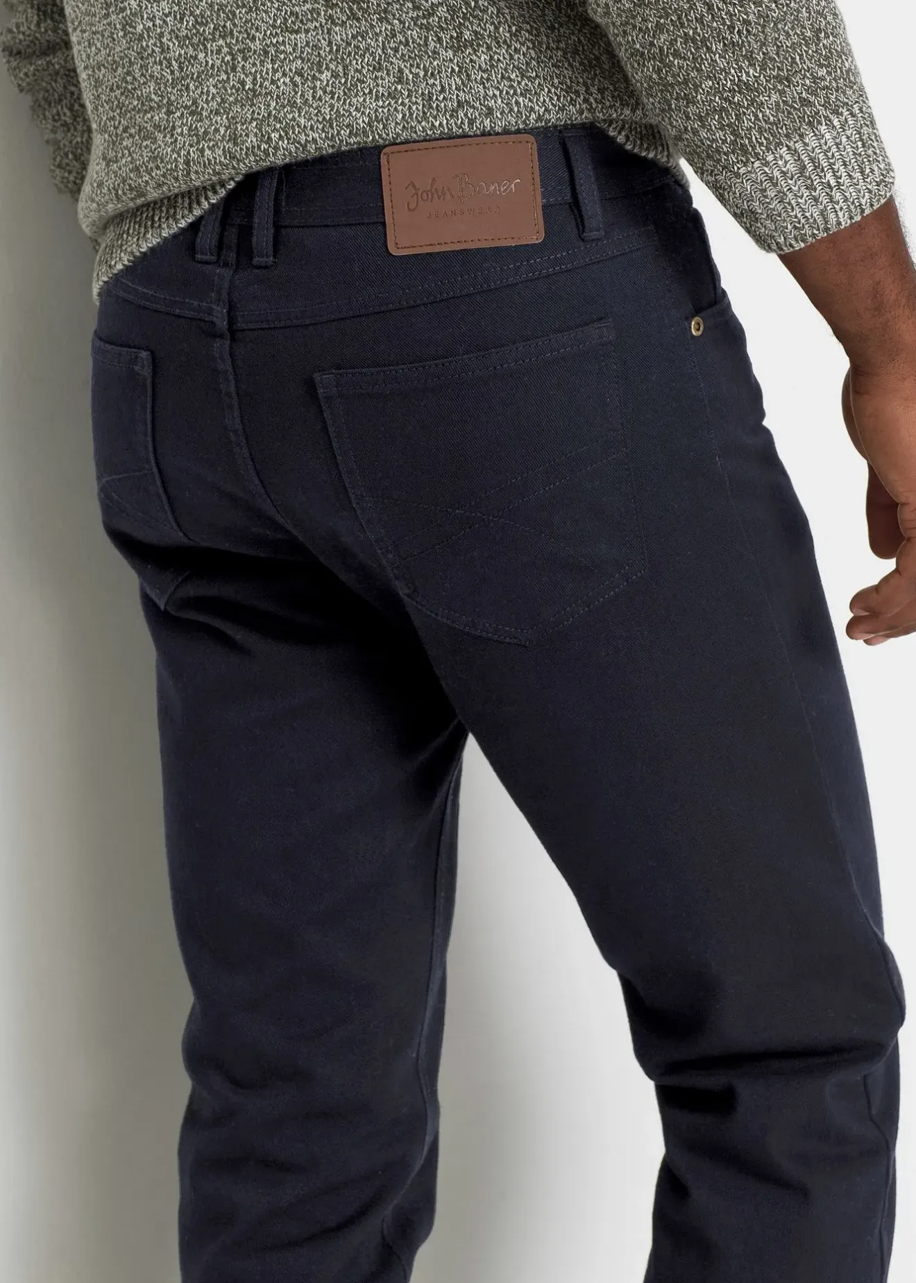 Homme bonprix Vêtements Thermiques|Vêtements De Plein Air|Jean droit, coupe classique, doublure chaude en flanelle