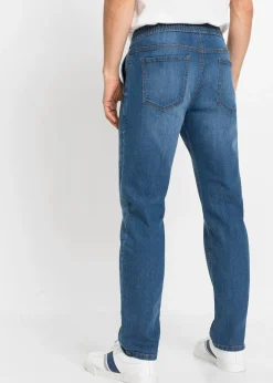 bonprix Jean droit et léger à taille élastiquée, regular|Homme Jeans