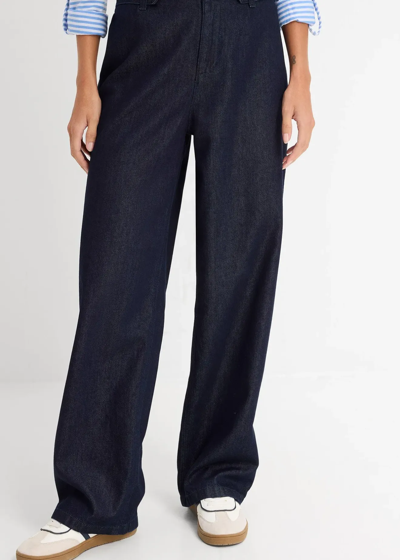 bonprix Jean droit et loose, taille haute|Femme Jeans|Tailles Petite