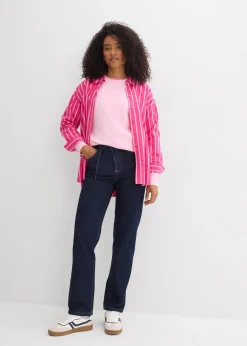 Femme bonprix Tailles Petite|Jeans|Jean droit et loose, taille mi-haute