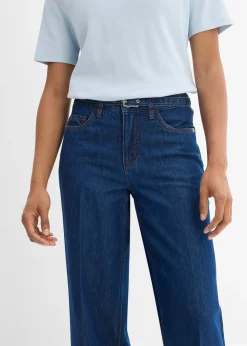 Femme bonprix Jeans|Tailles Petite|Jean droit et loose, taille mi-haute, coton