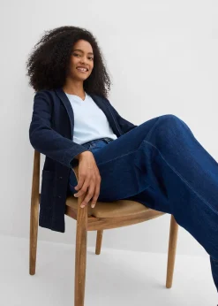 Femme bonprix Jeans|Tailles Petite|Jean droit et loose, taille mi-haute, coton