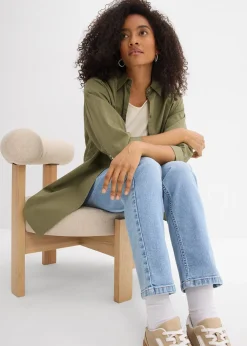 bonprix Jean droit et loose, taille mi-haute|Femme Jeans