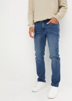 Homme bonprix Jeans|Jean droit extensible en denim épais, Regular