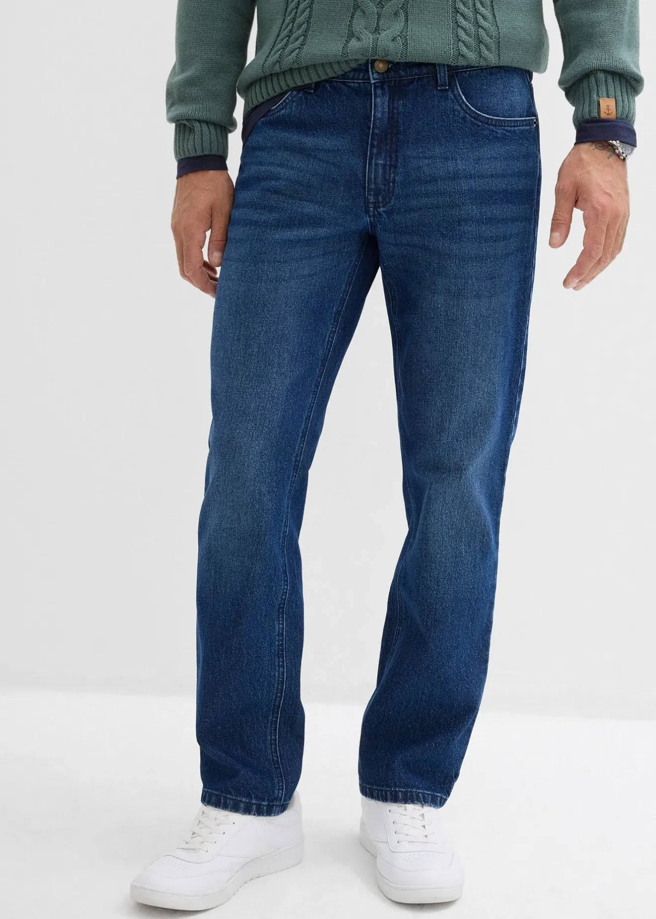 Homme bonprix Jeans|Jean droit extensible, loose