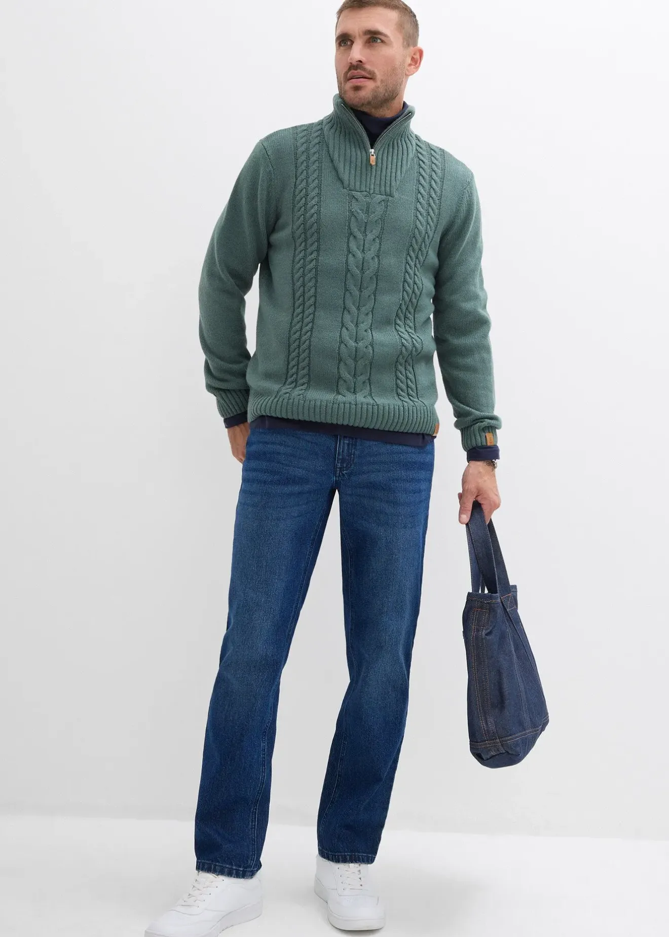 Homme bonprix Jeans|Jean droit extensible, loose