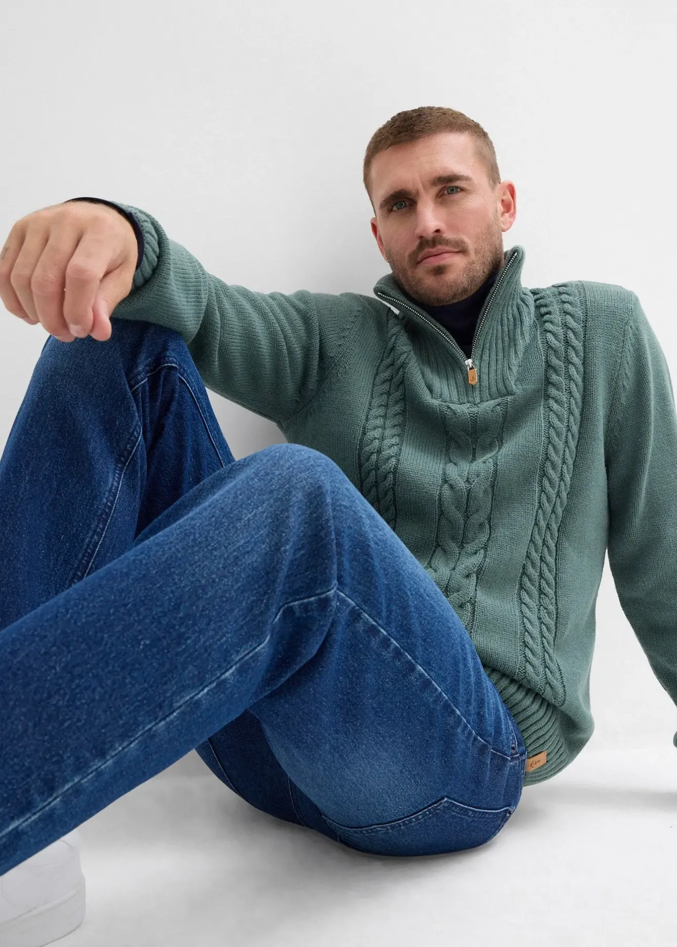 Homme bonprix Jeans|Jean droit extensible, loose