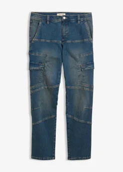 Homme bonprix Vêtements De Plein Air|Jeans|Jean droit extensible, poches cargo, regular