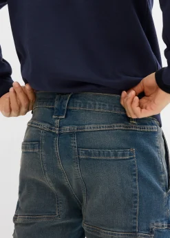 Homme bonprix Vêtements De Plein Air|Jeans|Jean droit extensible, poches cargo, regular