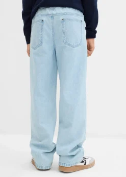 bonprix Jean droit, loose, à taille élastiquée|Enfant Garçons 9-16 Ans·Jeans