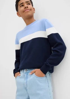 bonprix Jean droit, loose, à taille élastiquée|Enfant Garçons 9-16 Ans·Jeans