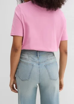 Femme bonprix Jeans|Jean droit loose, taille haute