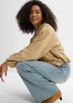 Femme bonprix Jeans|Jean droit loose, taille haute