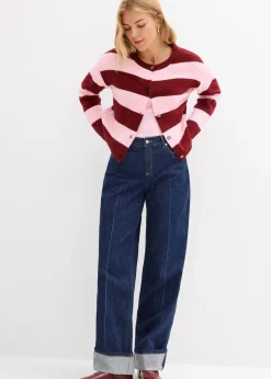 bonprix Jean droit loose taille mi-haute, long|Femme Jeans