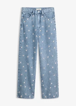 Femme bonprix Jeans|Tailles Petite|Jean droit, taille haute, coton