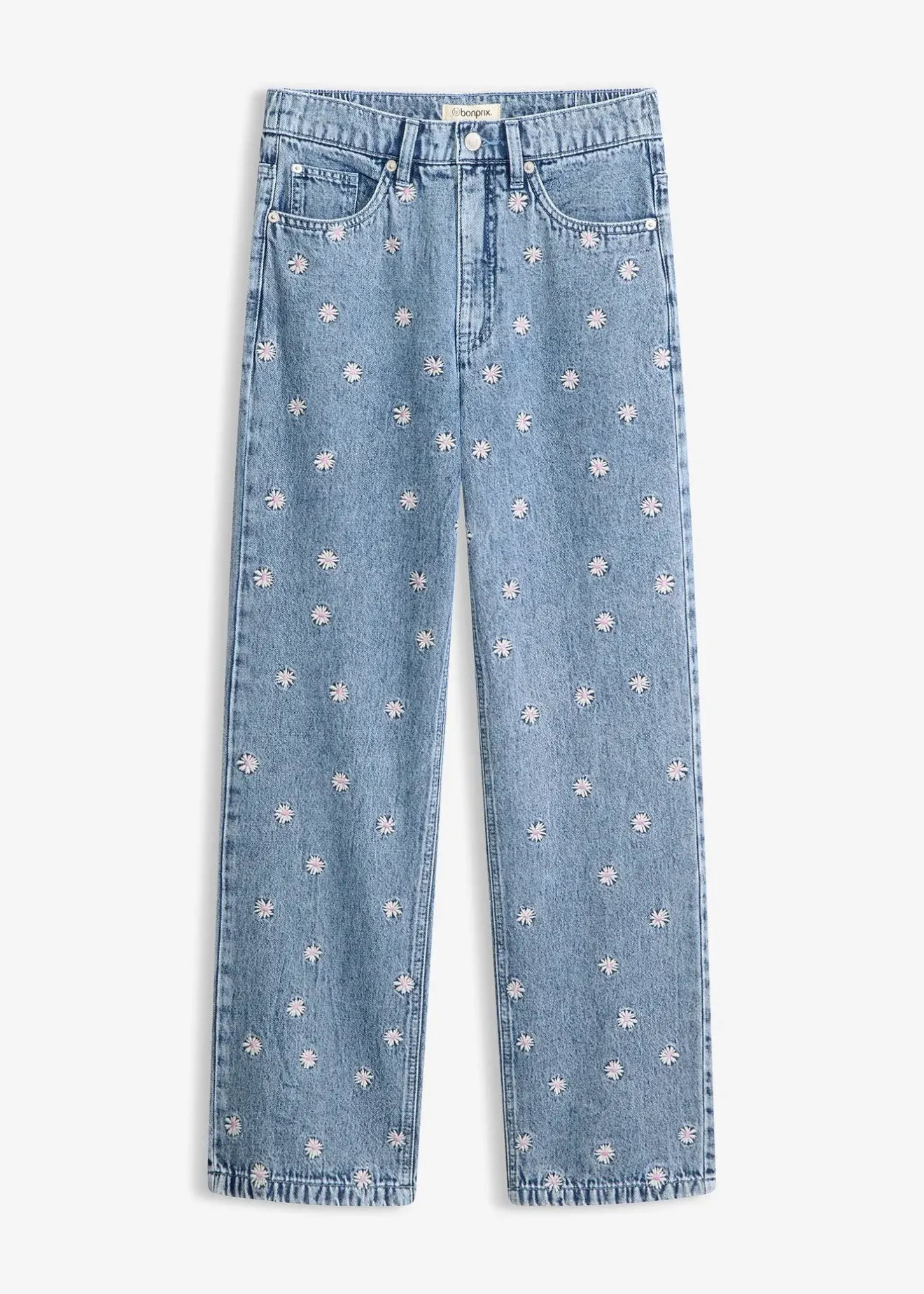 Femme bonprix Jeans|Tailles Petite|Jean droit, taille haute, coton