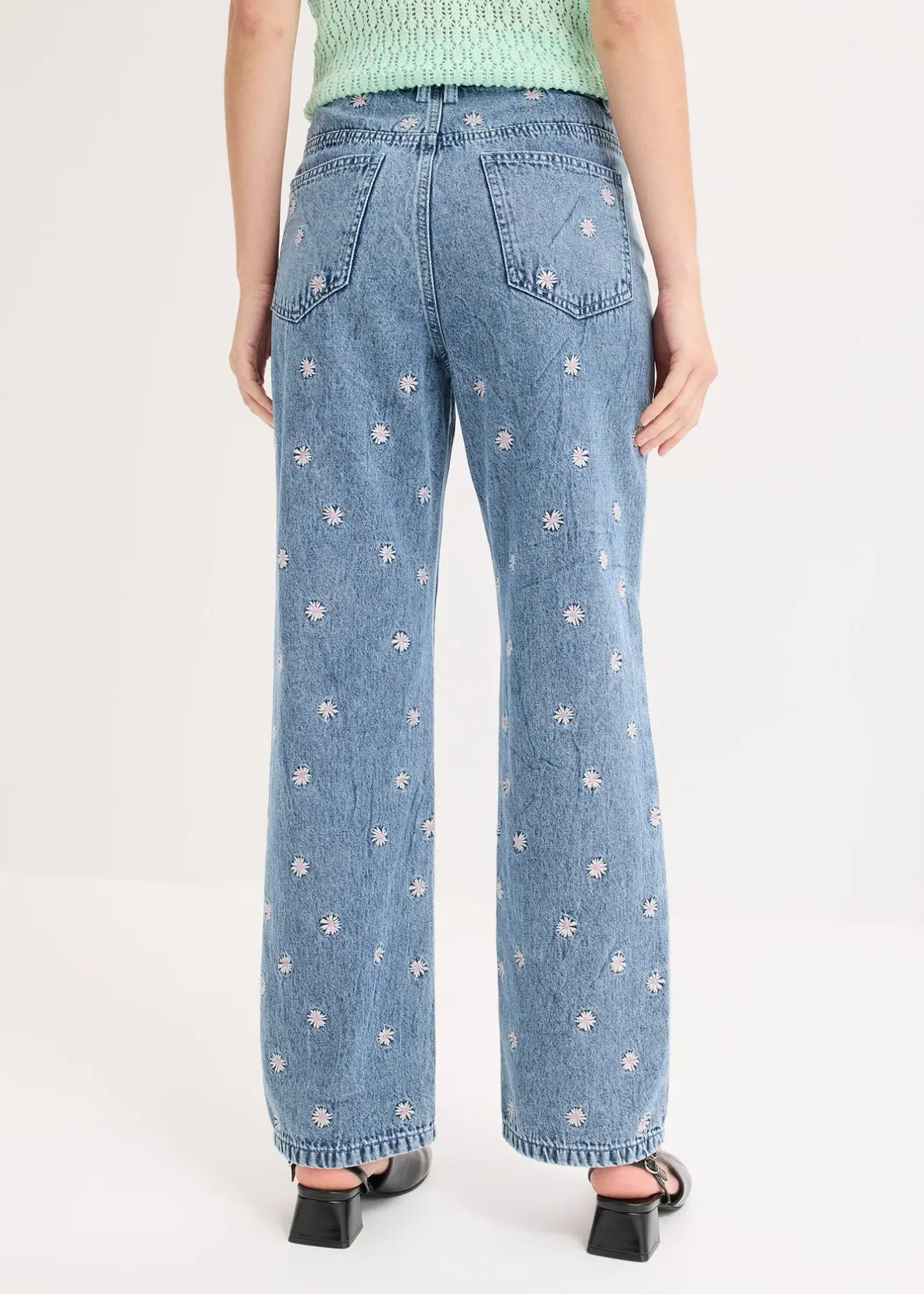 Femme bonprix Jeans|Tailles Petite|Jean droit, taille haute, coton