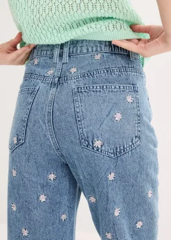 Femme bonprix Jeans|Tailles Petite|Jean droit, taille haute, coton