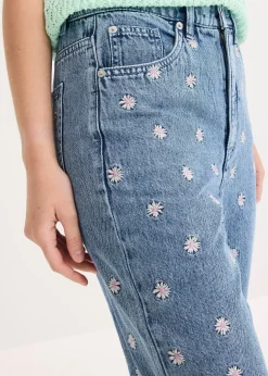 Femme bonprix Jeans|Tailles Petite|Jean droit, taille haute, coton