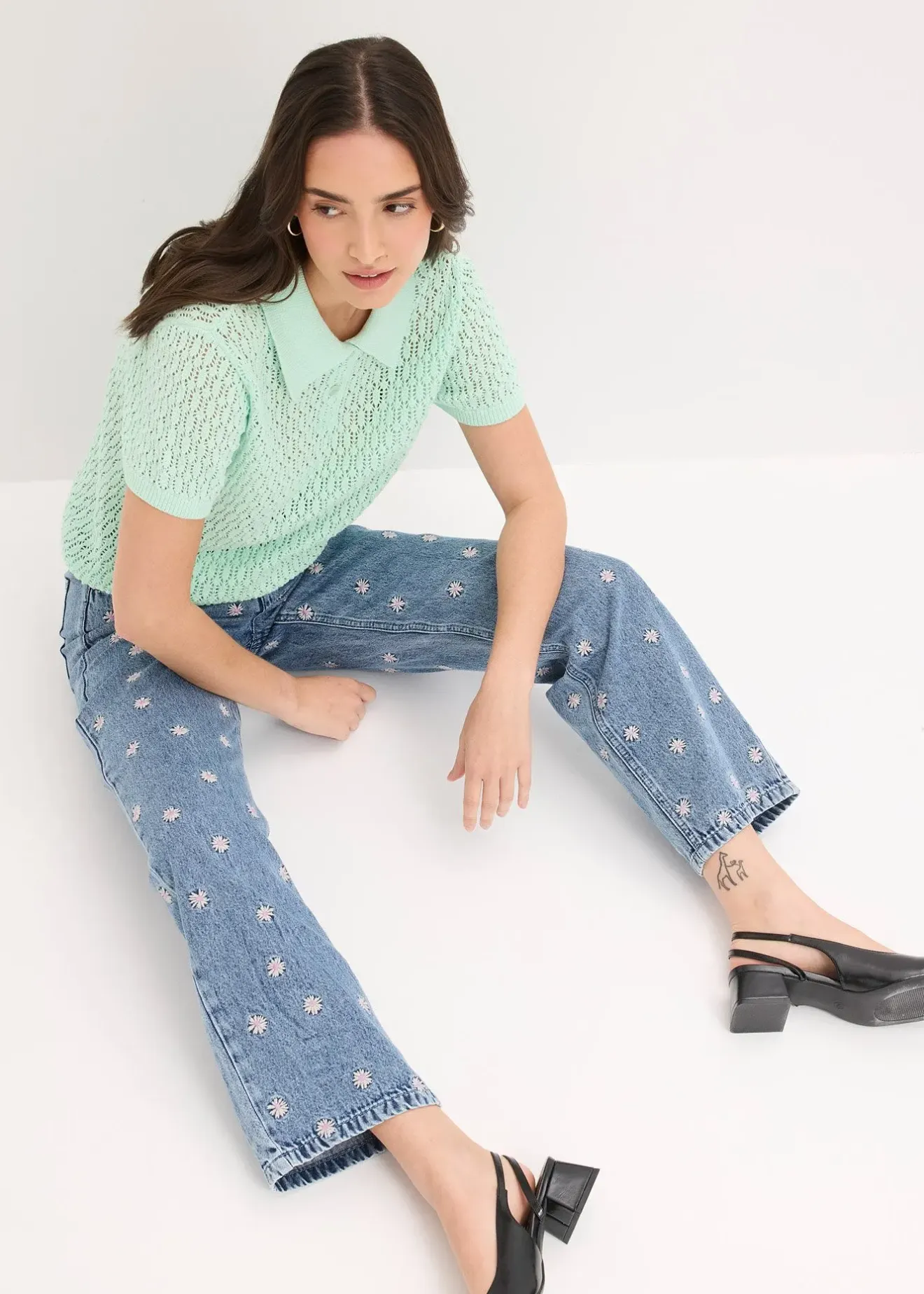 Femme bonprix Jeans|Tailles Petite|Jean droit, taille haute, coton