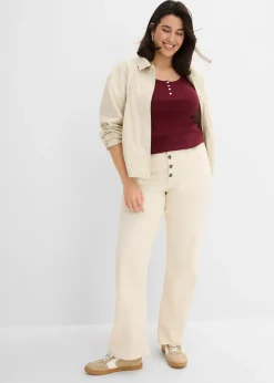 Femme bonprix Jeans|Jean droit taille haute, extensible