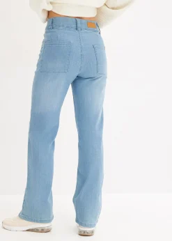 bonprix Jean droit taille haute, extensible|Femme Jeans