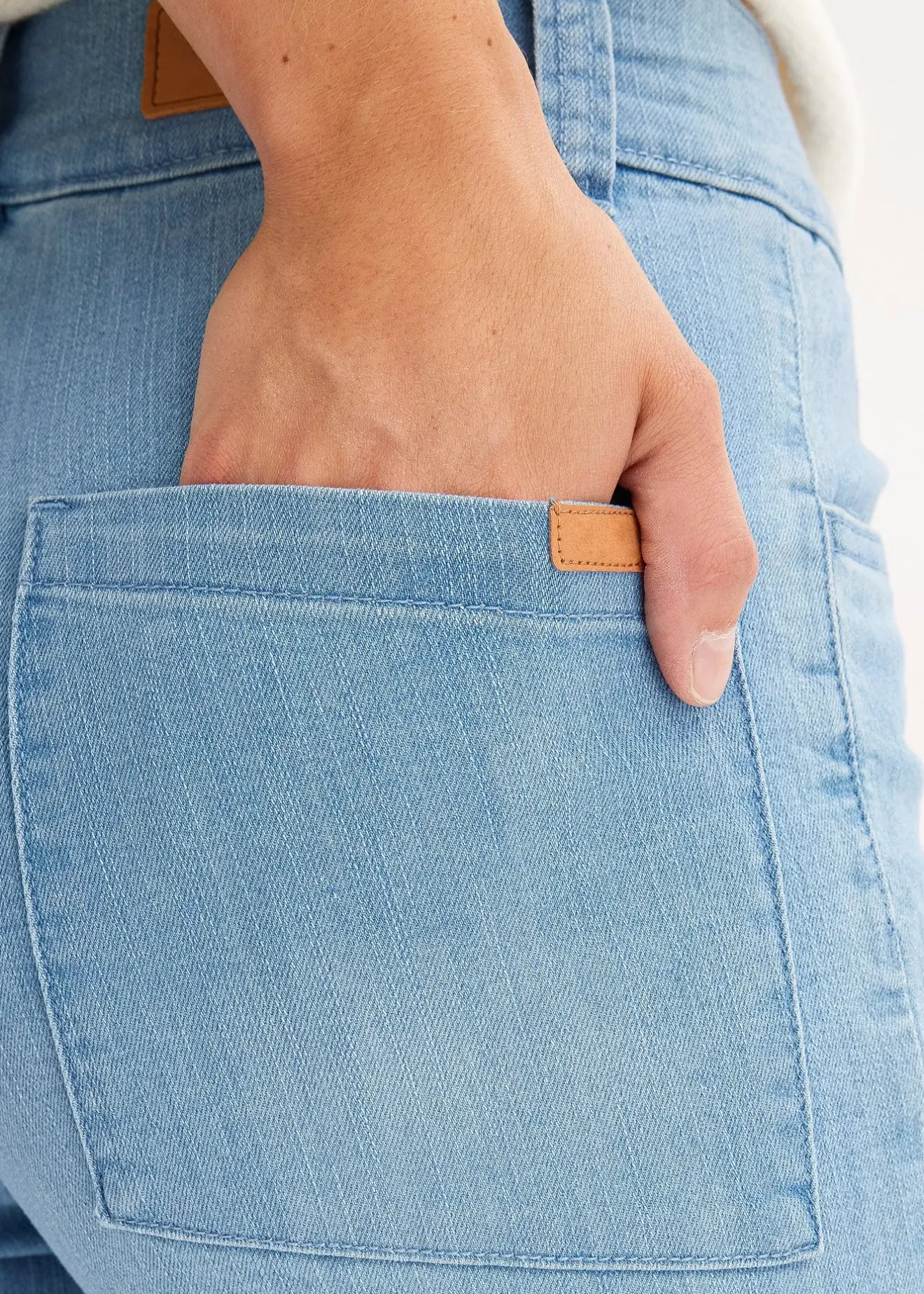 bonprix Jean droit taille haute, extensible|Femme Jeans