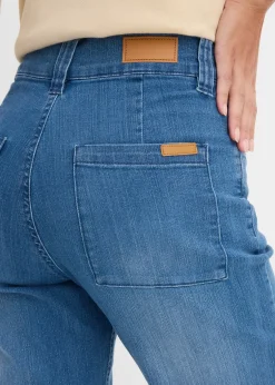 Femme bonprix Jeans|Jean droit taille haute, extensible