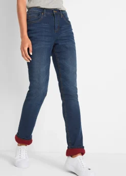 bonprix Jean droit taille haute, thermique|Femme Vêtements Thermiques|Jeans