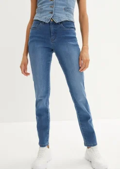 Femme bonprix Jeans|Tailles Petite|Jean droit taille mi-haute, extensible