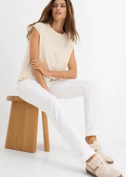 bonprix Jean droit taille mi-haute, extensible|Femme Jeans