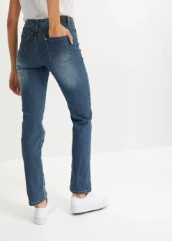 Femme bonprix Tailles Petite|Jeans|Jean droit taille mi-haute, extensible