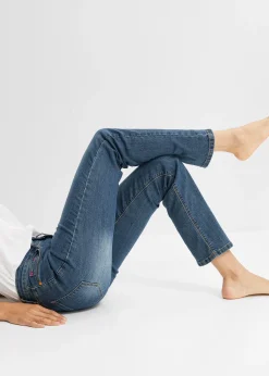 Femme bonprix Tailles Petite|Jeans|Jean droit taille mi-haute, extensible