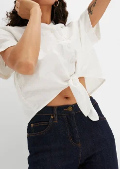 Femme bonprix Jeans|Tailles Petite|Jean droit taille mi-haute, extensible