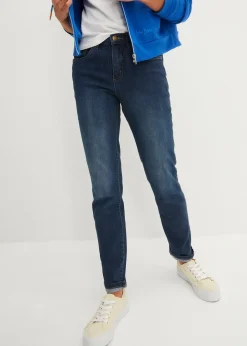Femme bonprix Jeans|Jean droit taille mi-haute, extensible