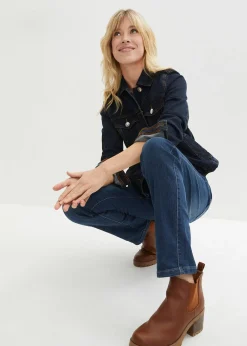 bonprix Jean droit taille mi-haute, extensible|Femme Tailles Petite