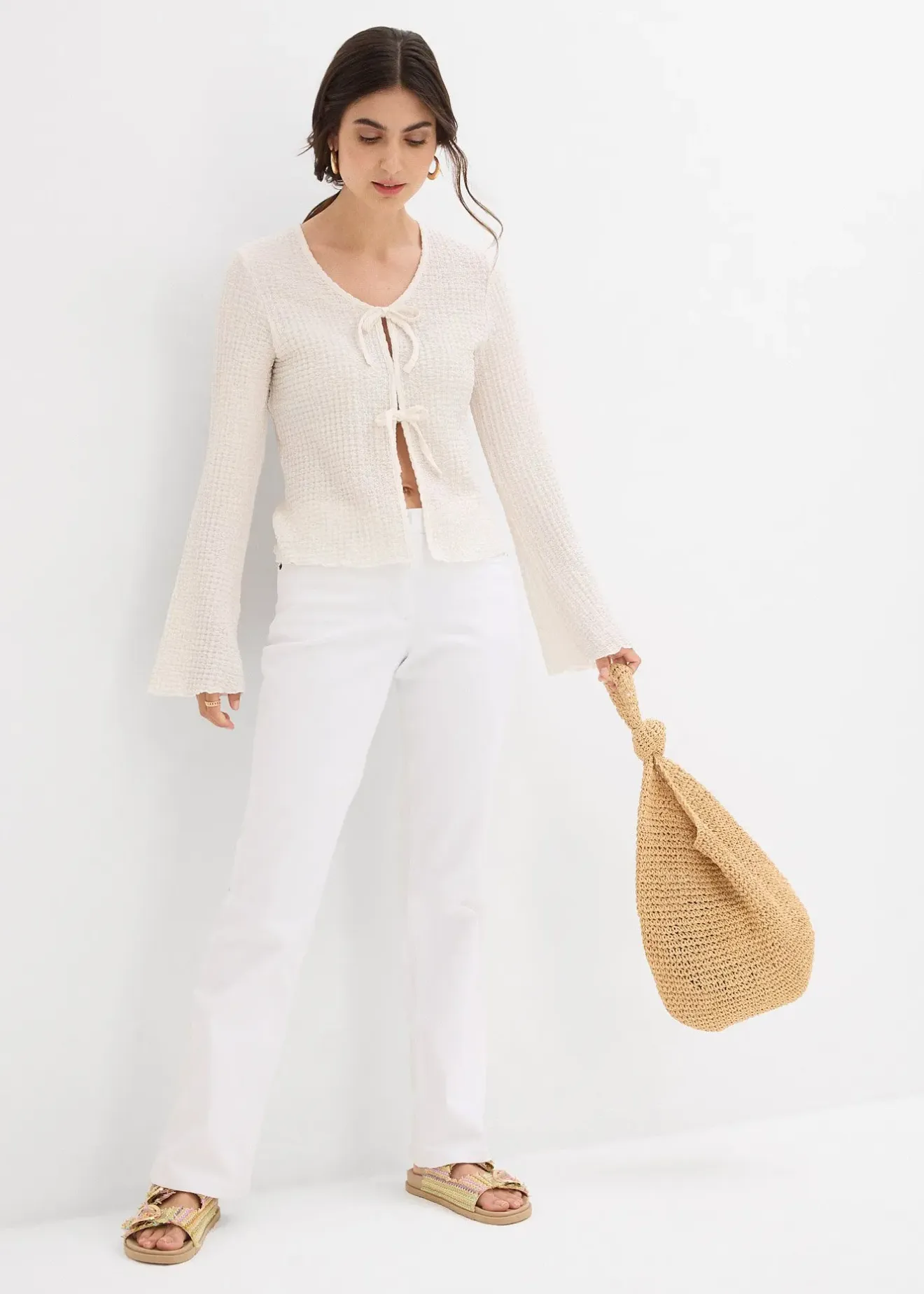 Femme bonprix Jeans|Tailles Petite|Jean droit taille mi-haute, extensible