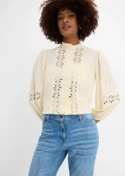 bonprix Jean droit taille mi-haute et élastiquée|Femme Jeans