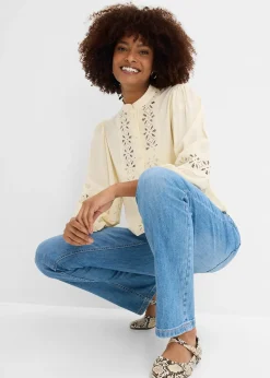 bonprix Jean droit taille mi-haute et élastiquée|Femme Jeans