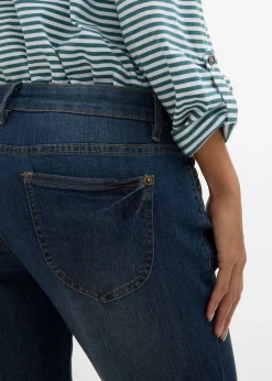 bonprix Jean droit taille mi-haute, extensible|Femme Tailles Petite