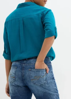 Femme bonprix Jeans|Jean droit, taille mi-haute, extensible