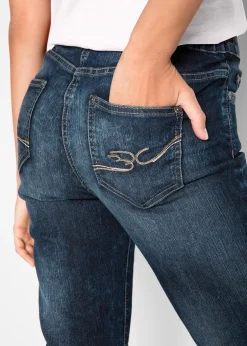 bonprix Jean droit, taille mi-haute, extensible|Femme Jeans