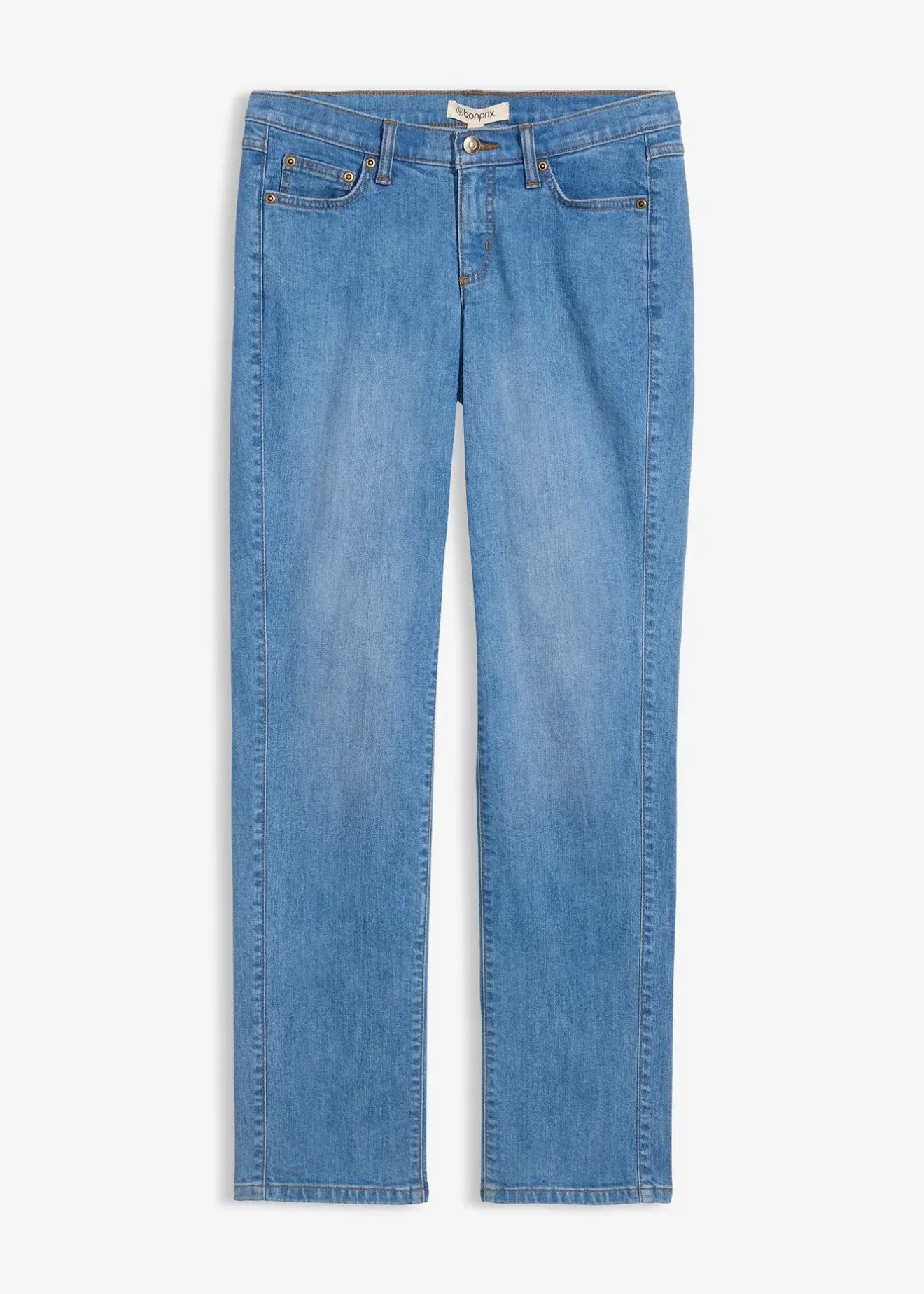 bonprix Jean droit taille mi-haute, extensible|Femme Jeans