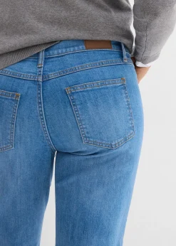 bonprix Jean droit taille mi-haute, extensible|Femme Jeans