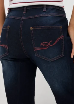 bonprix Jean droit taille mi-haute et élastiquée|Femme Tailles Petite