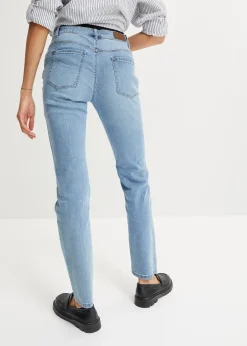 bonprix Jean droit taille mi-haute, extensible|Femme Jeans