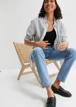 bonprix Jean droit taille mi-haute, extensible|Femme Jeans