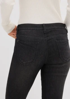 Femme bonprix Tailles Petite|Jean droit taille mi-haute, extensible