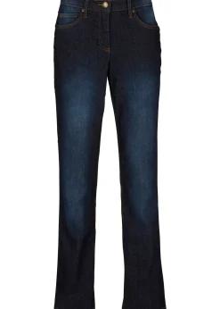 Femme bonprix Jeans|Jean droit taille mi-haute, extensible