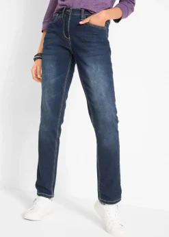 bonprix Jean droit taille mi-haute, extensible|Femme Jeans